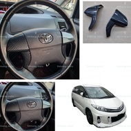 Toyota estima acr50 2008-2022 car carbon fiber steering wheel frame cover interior accessories skhon
