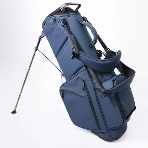 A Hot sale OEM ODM Brand Professional Golf Stuff PU Leather Golf Stand Bag with 14 Ways Waterproof 1