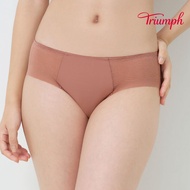 Triumph-Uniform Magic Plastic Series Mid-Waist Flat Pants M-EL Warm Brown|87R2550 XU