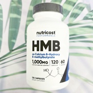 อาหารเสริมฟื้นฟูกล้ามเนื้อ Performance HMB 1000 mg 120 Capsules (Nutricost®)