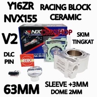 NLK BLOCK NVX155 Y16 RACING BLOCK CERAMIC 58MM 60MM 63MM 66MM NLK PERFORMANCE