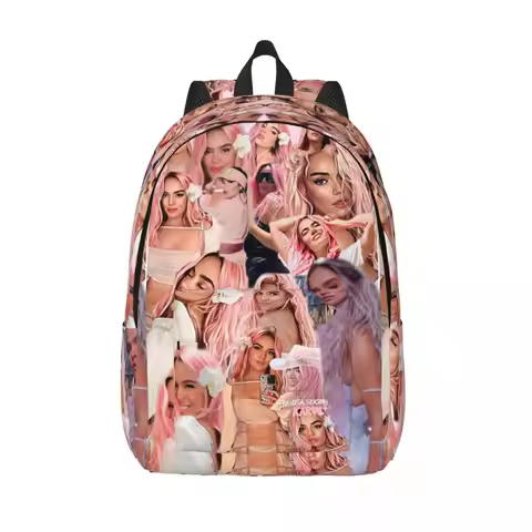 Karol G Singer Music Columbia Pink Backpack for Men Women Casual High School Work Daypack Art Music