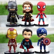 [Ready Stock] Q Version Avengers Figure Decoration Model Doll Iron Spider-Man Captain America Cake D