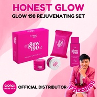 Glow 190 Rejuvenating Set by Honest Glow 4 in 1 GLowing Moisturizing Clarify Skin Skincare Set