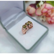 3 Green Gemstone Rings