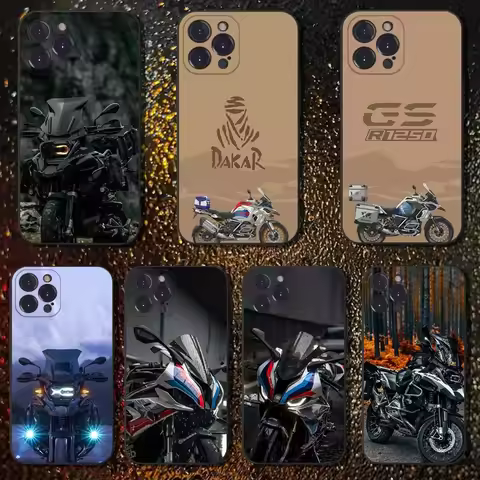 B-BMW R1250R S1000RR Phone Case For iPhone 16,15,14,13,12,11 Plus,Pro Max,XS,X,XR,SE,Mini,8,7,Soft S
