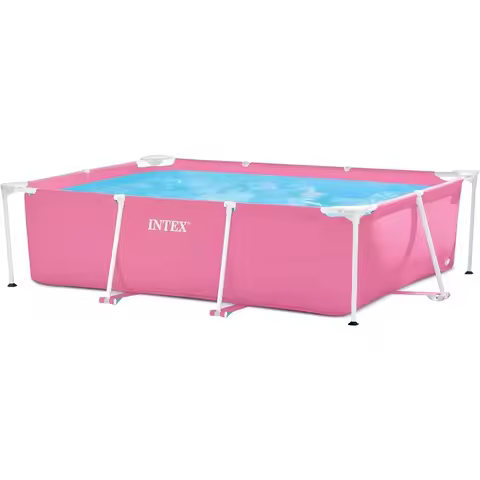 28266EH 7'L x 5'W x 23-5/8H Rectangular Metal Frame Above Ground Outdoor Backyard Swimming Pool 439