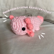 Handmade Crochet Axolotl Keychain | for family and friends , Animal keychains