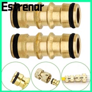 ESTRENAR 1/2Pcs Joiner Coupler, Brass Watering Hose Connector,  2 Ways Water Pipe Tap Connector Gard