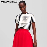 KARL LAGERFELD - IKON STRIPE BOXY T-SHIRT