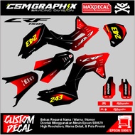 PREMIUM CUSTOM DECAL MOTORCYCLE STICKER DECAL/ CRF 150 L MOTORCYCLE BODY STICKER DECAL FULL BODY DES