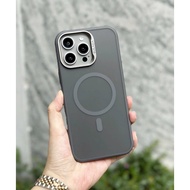 Ốp SULADA lưng nhám viền màu vành cam kim loại Magsafe ip16 pro/ ip16 pro max