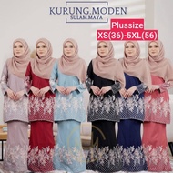Baju Kurung Sulam plussize Baju kurung lace sulam besar baju kurung raya 2024.