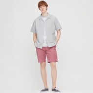 Kemeja linen Uniqlo kerah terbuka Sale