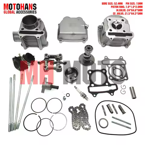 GY6 125 150 155 170 175 180 CYLINDER AND HEAD KIT FOR 4T ENGINE SCOOTER ATV QUAD ROKETA TAOTAO UM SU