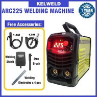 ARC225 ARC/MMA DC Mini Portable Inverter Welding Machine set 1 year warranty Malaysia Stock!