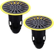 Shower Floor Drain Backflow Preventer Valve Sewer Core Drainage Insert Drain Plug Hair Catcher Gas Sealer Floor Strainer Trap Seal (Black-2Pack)