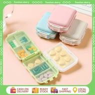 8 Divider 3 Layer Folding Medicine Box Portable Wheatstraw Medicine Pill Capsule Grid Storage Box