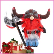 Viking Warrior Gnome Doll Dwarf Plush Doll Gnome Figurine Viking Sculpture Gnome Warrior Sculpture M