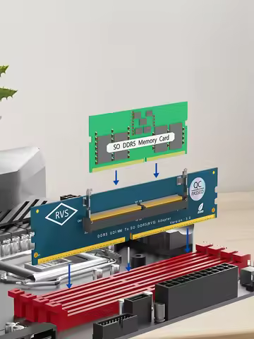 Laptop SO DDR5 RAM To Desktop DDR5 U-DIMM Adapter Overcurrent Protection DDR5 SO-DIMM Gaming Laptop 