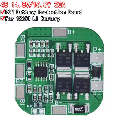4S 14.8V / 16.8V 20A peak li-ion BMS PCM battery protection board bms pcm for lithium LicoO2 Limn2O4