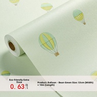 Eco-Friendly Formaldehyde-Free Childrens Wallpaper Cartoon Sailboat Self-Adhesive Decoration