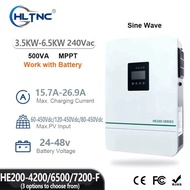 HLTNC Hybrid Solar Inverter 3.6kw 5.5kw 6.5kw 220v Pure Sine Wave Inverter 24V 48V On Grid Solar Cha