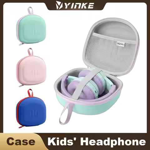 Yinke Hard EVA Shockproof Kids Headphone Case Waterproof Portable Carrying Bag For IClever BTH12 JBL