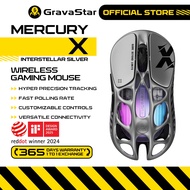 GravaStar Mercury X Superlight Wireless Gaming Mouse - Interstellar Silver PAW3950
