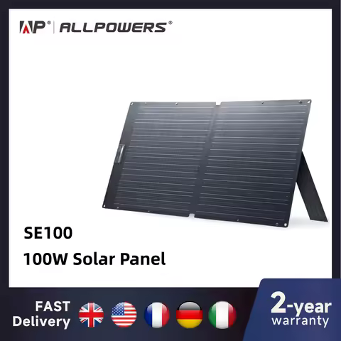 ALLPOWERS SE100 100W Solar Panel IP68 Waterproof Monocrystalline ETFE Foldable Solar Panel for Porta