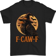 F-Caw-F Funny Black Crow Bird Moon Gothic Adult Humor F Caw F Unisex T-Shirt