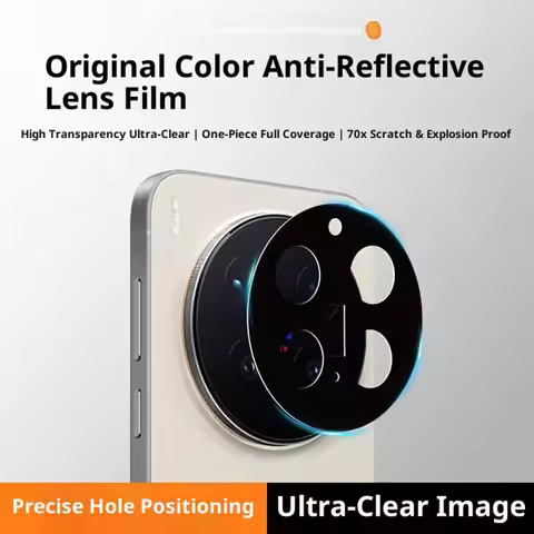 3D Back Tempered Glass Camera Lens Protector for Vivo X300 Pro Black Camera Protectors for VIVO X300