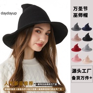 Halloween Hat Witch Hat Magician Witch Hat Wool Wizard Hat