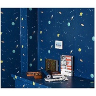 Blue Planet Motif Wallpaper Stickers Children's Room Decoration Wall Stickers