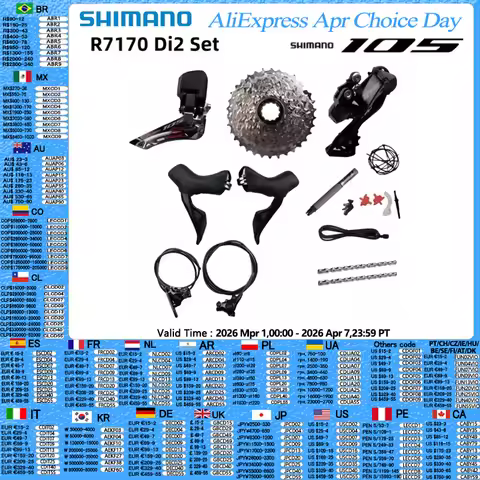 Shimano Di2 105 R7170 Electronic Part Hydraulic Disc Brake Set Front Derailleur R7150 2x12s RD-R7150