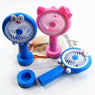Mini fan / Kipas Angin Mini N9  Portable LED karakter Doraemon dan Hello Kitty