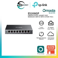 TP-Link Omada ES208GP 8-Port Gigabit Easy Managed Switch with 8-Port PoE+