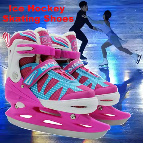 Steel Bracket Ice Hockey Skating Shoes Adjustable Speed breathable Ice Hockey Knife Shoes for Beginn
