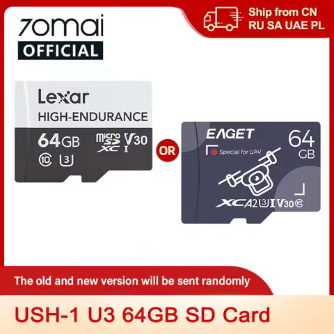 HIGH-ENDURANCE Micro SD 32GB 64GB 128GB TF Card USH-3 for 70mai 4K Dash Cam A810 A800SE A800S A510 A
