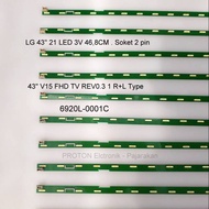 LG 43inch 21 LED SMD 3V 47cm 43" V15 FHD TV REV0.3 1 L + R TYPE 6920L-0001C 63V