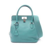 【二手】愛馬仕 (HERMES) Toolbox 26 手提包，孔雀石色，小牛皮（牛皮）材質，女款。