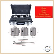 Concrete Hole Saw SDS Plus Shank for Cement Brick Wall Set 55mm 65mm 75mm CONCRETE HOLE SAW CUTTER 3