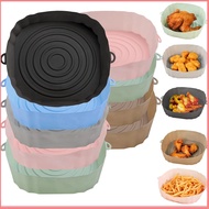 【Hot Sale】 ⊙ ⑼ ♤ U08 silicone air fryer pot tray food-grade reusable barbecue pad air fryer baking tray mold basket liner tray accessories