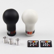 JDM RALLIART UNIVERSAL 5/6 Speed Gear Shift Knob Black/White Manual Transmission (MT)