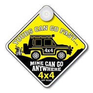 4X4 YOUR CAN GO FAST...MINE CAN GO ANYWHERE CAR WINDOW DECAL 150X150