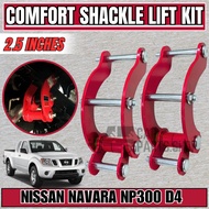 OAPC NISSAN NAVARA NP300 D40 COMFORT SHACKLE 2.5INCH LIFT KIT SET RED (11736)