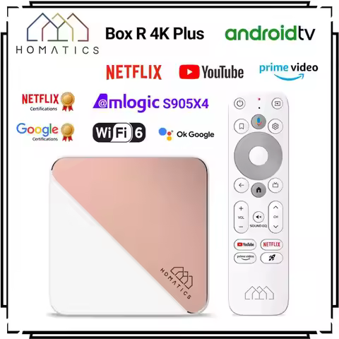 HOMATICS Box R 4K Plus TV Box AndroidTV 14 ATV Netflix Google Certified Amlogic S905X4 DTS Audio Dol