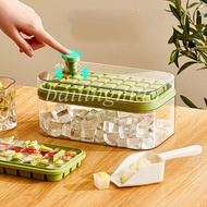 One-click Push Type Ice Tray Ice Cube Mold Ice Storage Box Homemade Frozen Ice Cube Household Refrigerator Ice Box with Lid