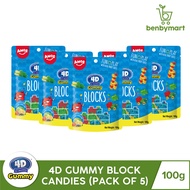 4D Gummy Blocks 100g (Pack of 5)