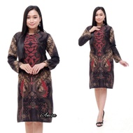 Baju Batik Wanita Tunik Batik Pekalongan Murah Lengan Tiga Perempat Motif Terbaru Adem New Modern Ba